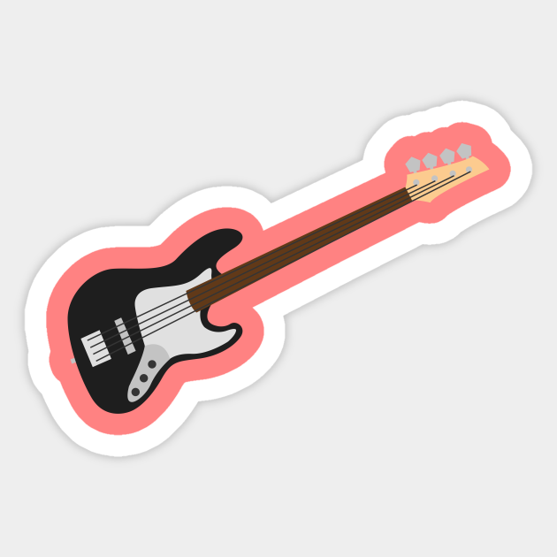 Bass Guitar Bass Guitar Sticker TeePublic